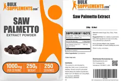 Label for Saw Palmetto Extract Powder 1000 mg