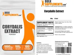 Label for Corydalis Extract Powder 1000 mg