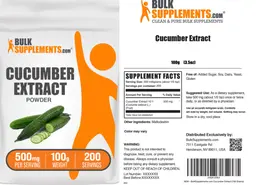 Label for Cucumber Extract Powder 500 mg