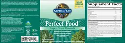 Label for Perfect Food Super Green Formula