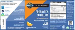 Label for Probiotics 10 Billion Gummies Orange Dream Flavor