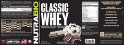 Label for Classic Whey Ice Cream Cookie Dream