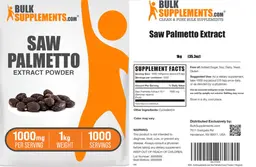 Label for Saw Palmetto Extract Powder 1000 mg