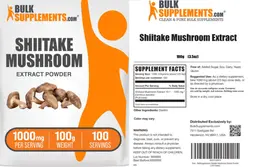 Label for Shiitake Mushroom Extract