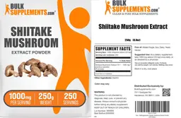 Label for Shiitake Mushroom Extract