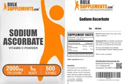 Label for Sodium Ascorbate Vitamin C Powder 2000 mg
