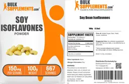 Label for Soy Isoflavones Powder 150 mg
