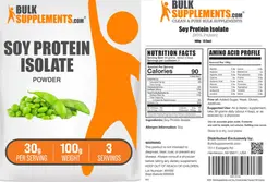 Label for Soy Protein Isolate Powder 30 g
