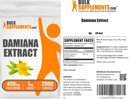 Label for Damiana Extract 400 mg