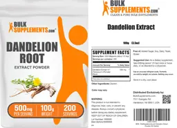 Label for Dandelion Root Extract