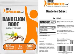 Label for Dandelion Root Extract Powder 500 mg