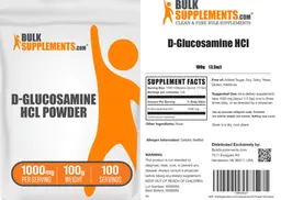 Label for D-Glucosamine HCl Powder 1000 mg
