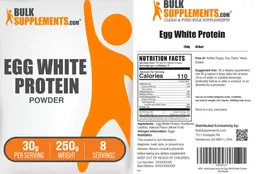 Label for Egg White Protein Powder 30 g