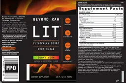 Label for LIT Gummy Worm Zero Sugar