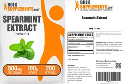 Label for Spearmint Extract Powder 500 mg