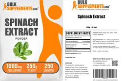 Label for Spinach Extract Powder 1000 mg