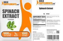 Label for Spinach Extract Powder 1000 mg