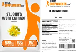 Label for St. John's Wort Extract Powder 600 mg