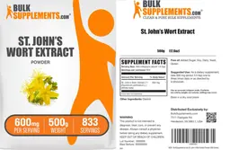 Label for St. John's Wort Extract Powder 600 mg