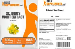 Label for St. John's Wort Extract Powder 600 mg