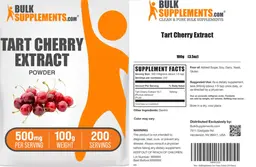Label for Tart Cherry Extract Powder 500 mg