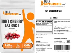 Label for Tart Cherry Extract Powder 500 mg