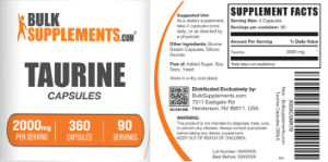 Taurine Capsules 2000 mg