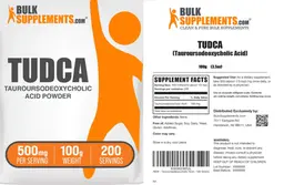 Label for TUDCA Tauroursodeoxycholic Acid Powder 500 mg
