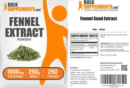 Label for Fennel Extract Powder 1000 mg