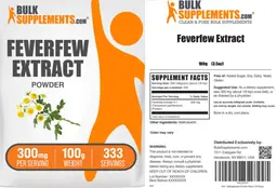 Label for Feverfew Extract Powder 300 mg