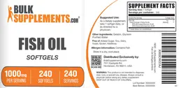 Label for Fish Oil 1000 mg Softgels