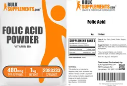 Label for Folic Acid Powder 480 mcg