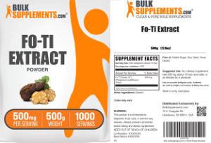 Label for Fo-Ti Extract Powder 500 mg