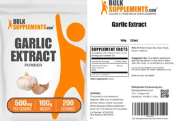 Label for Garlic Extract Powder 500 mg
