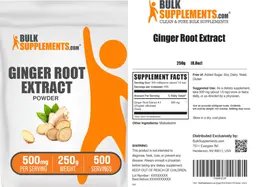 Label for Ginger Root Extract Powder 500 mg