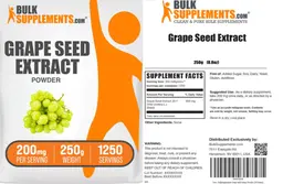 Label for Grape Seed Extract Powder 200 mg