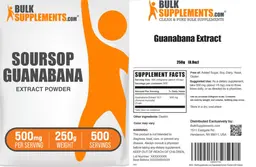 Label for Soursop Guanabana Extract Powder 500 mg