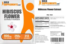 Label for Hibiscus Flower Extract Powder 800 mg