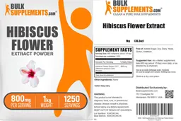 Label for Hibiscus Flower Extract Powder 800 mg