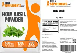 Label for Holy Basil Powder 500 mg