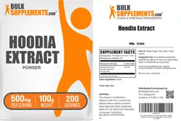 Label for Hoodia Extract