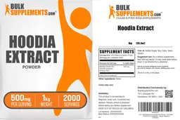 Label for Hoodia Extract
