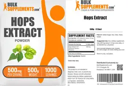 Label for Hops Extract Powder 500 mg