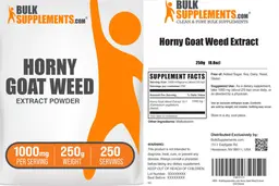 Label for Horny Goat Weed Extract Powder 1000 mg