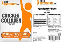 Label for Chicken Collagen Powder 2500 mg
