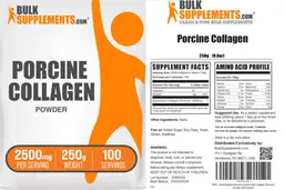 Label for Porcine Collagen Powder 2500 mg