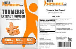 Label for Turmeric Extract Powder 1000 mg