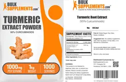 Label for Turmeric Extract Powder 1000 mg
