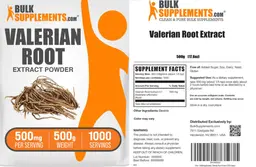 Label for Valerian Root Extract Powder 500 mg