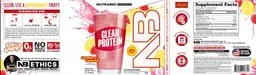 Label for Clear Protein Strawberry Lemonade